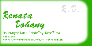 renata dohany business card